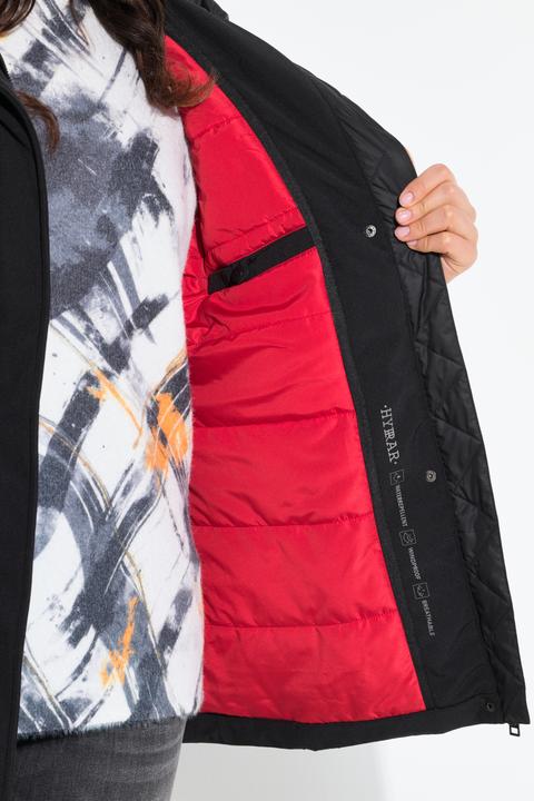 Immagine prodotto Ulla Popken Giacca di softshell HYPRAR per le intemperie con taglio svasato, cappuccio e trapuntatura (42, 44)