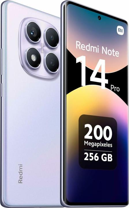 Immagine prodotto Xiaomi Redmi Note 14 Pro (256 GB, Aurora Viola, 6.67", Doppia SIM Ibrida, 4G)