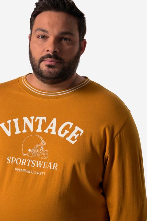 Produktbild Men+ Langarmshirt, Kontraststreifen, Druck vorne, bis Gr. 8 XL (6XL)