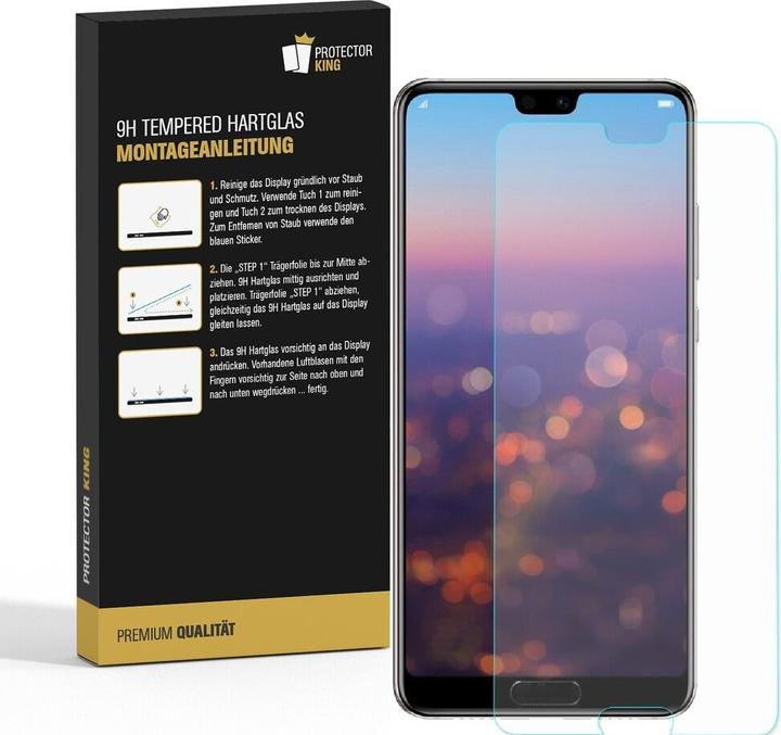 Produktbild Protectorking 2x 3D A++ echtes Tempered 9H Panzerhartglas KLAR (2 Stück, Honor 10)