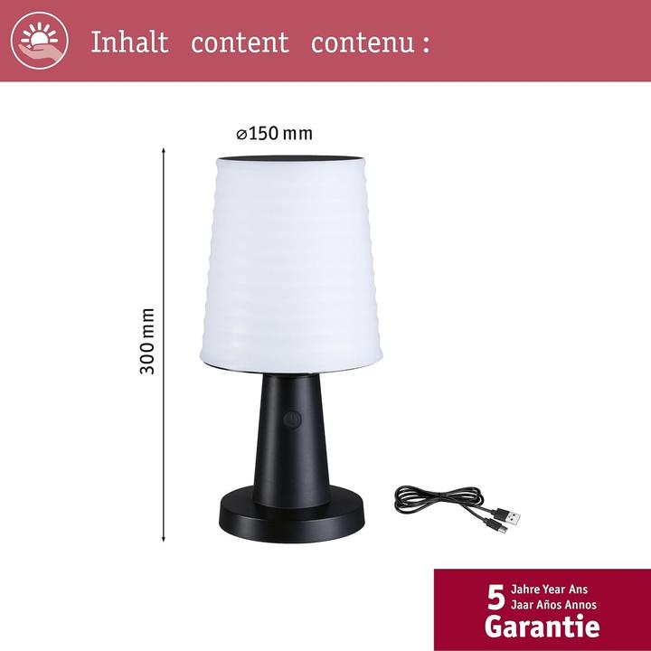 Produktbild Paulmann Solar Tischleuchte Ilanga (320 lm, IP44)