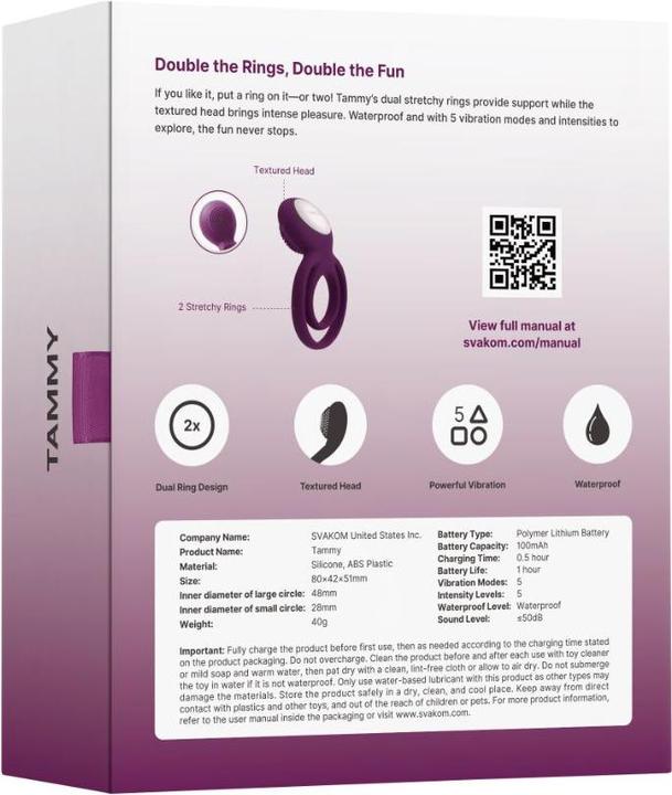 Actual product image Svakom Tammy (4.80 cm)