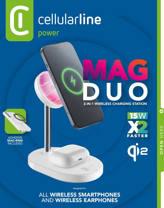 Produktbild Cellularline WIR2IN1MAGQI2W (15 W)