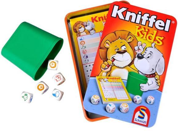 Produktbild Schmidt Spiele Kniffel Kids Metalldose (Deutsch, Französisch, Italienisch, 2 - 6 Spieler)