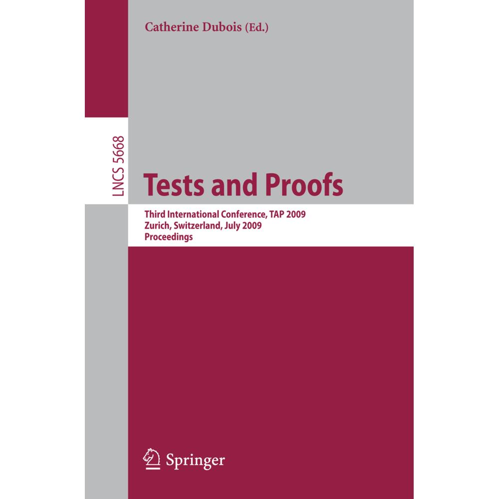 Tests and Proofs, Fachbücher von Catherine Dubois