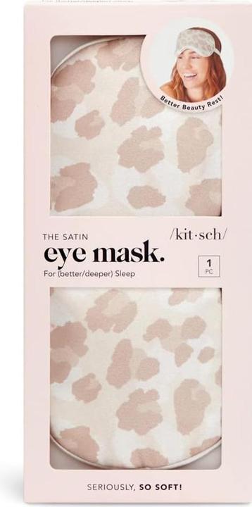 Actual product image Kitsch Satin sleep mask leopard (Sleeping mask)