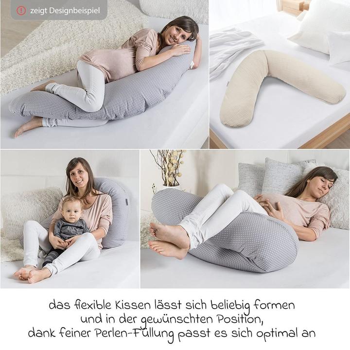 Produktbild Theraline Stillkissen Stillkissen Dodo Premium mit feiner Perlen-Füllung (180 x 34 cm)