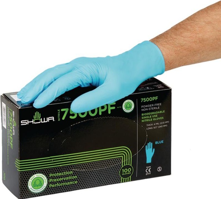 Image du produit Showa Gants jetables en nitrile (M)