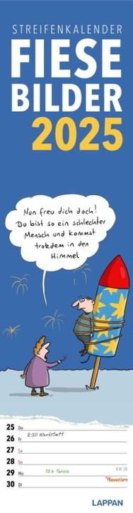 Produktbild Fiese Bilder Streifenkalender 2025: Monatskalender für die Wand