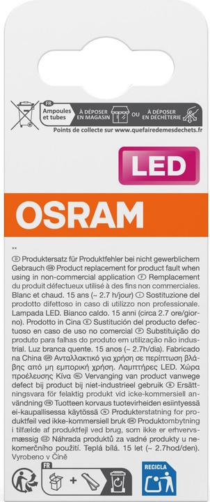 Produktbild Osram LED Leuchtmittel LED Retrofit CLASSIC P 3.4W 827 Clear E14 Warm weiss 4099854468759 (E14, 470 lm, 6 x)