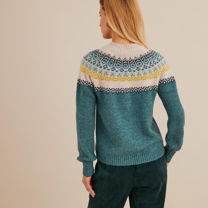 Immagine prodotto Anne Weyburn Grobstrickpullover mit Stehkragen und Jacquardmuster (34)