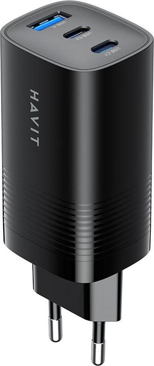 Immagine prodotto Havit UC20 - GaN 65 W Reiseladegerät mit drei Anschlüssen schwarz (65 W)