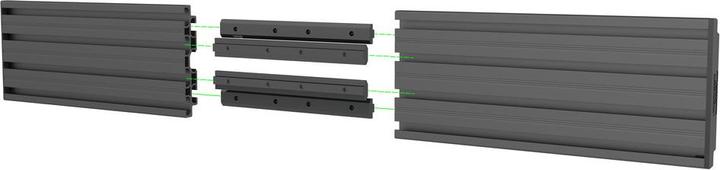 Actual product image Multibrackets Connector, aluminum, black, metal, set with 4 pieces (Mounting- / Adapterplates)