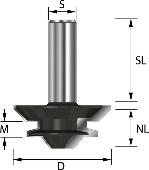 Produktbild ENT European Norm Tools ENT Gehrungsverleimfräser 90° Gehrungs Verleimfräser ø 44,45mm Schaft 12mm, HW