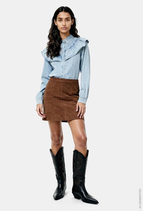 Immagine prodotto Pieces PCBIRKE RÜSCHEN Jeanshemd (S)