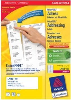Immagine prodotto Avery Etichette di indirizzo L7163