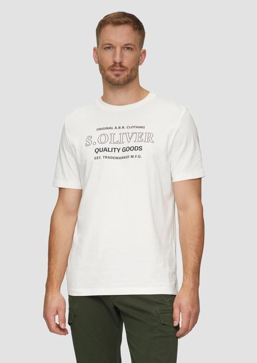 Actual product image S.Oliver T-Shirt T-Shirt mit Logo-Motiven aus reiner Baumwolle (S)