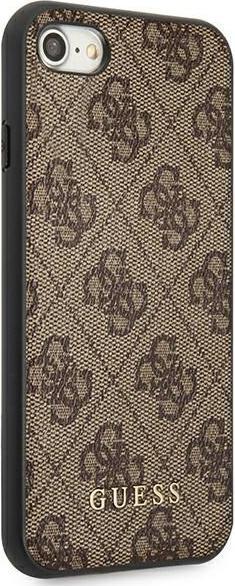 Productafbeelding Guess GUHCI8G4GFBR iPhone SE 2022 / 2020 / 7 / 8 brązowy/bruin hardcase 4G Metaal Gouden Logo (Apple iPhone 7, Apple iPhone 8)