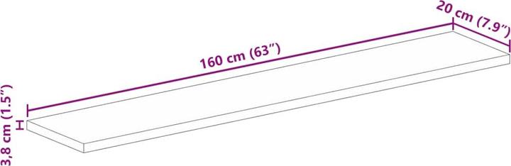 Immagine prodotto vidaXL Tischplatte (20 x 160 cm)