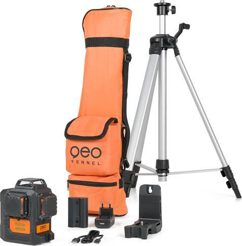 Geo-Fennel Akku-Multi-Linienlaser-Set 3 x 360° FLG 6X-GREEN