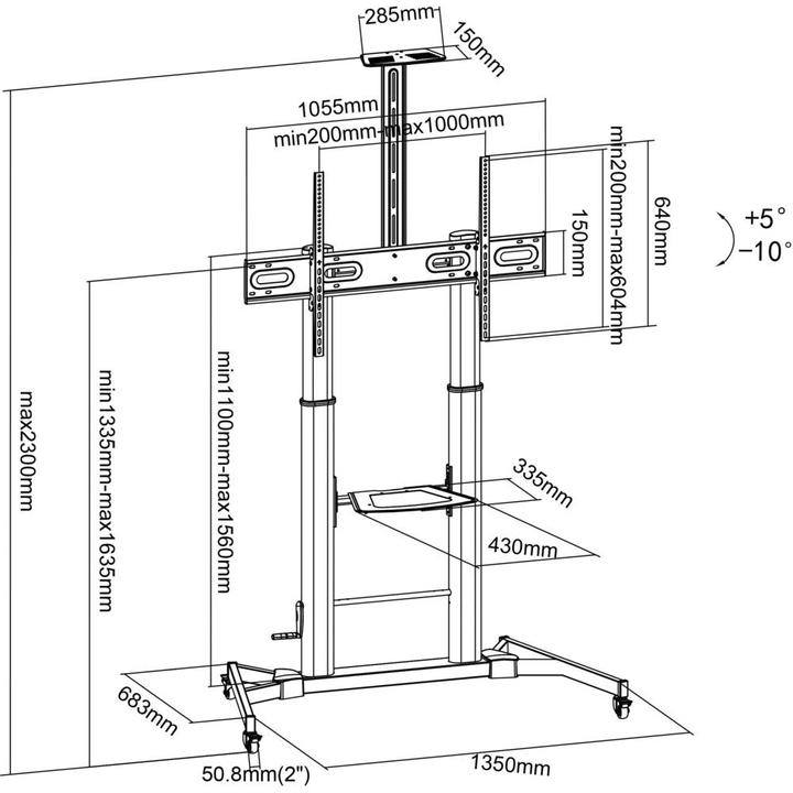 Actual product image myWall HP104L (Universal, 80", 100 kg)