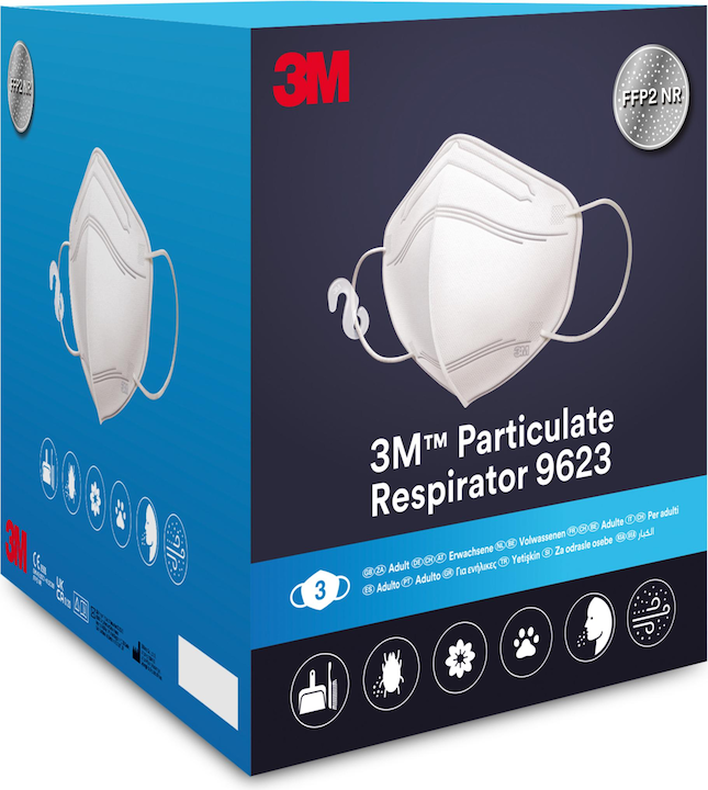 Actual product image 3M Respirator mask 9623 (FFP2, 3 x)