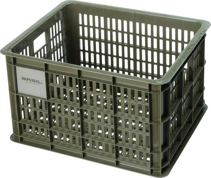 Produktbild Basil Fahrradkiste M,29.5L, recycelter Kunststoff,moss green (29.50 l)