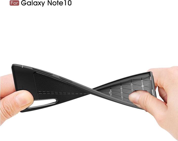 Produktbild Screenguard Samsung Galaxy Note10 Hülle Leather Design TPU Cover (Samsung Galaxy Note 10)