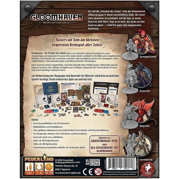 Produktbild Feuerland Gloomhaven - Die Pranken des Löwen (Deutsch, 1 - 4 Spieler)
