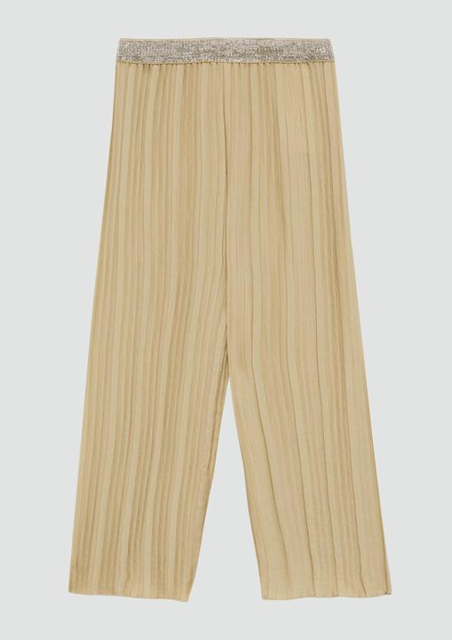 Actual product image S.Oliver Hose Plissierte Wide-Leg-Hose mit Glitzerbund (98)