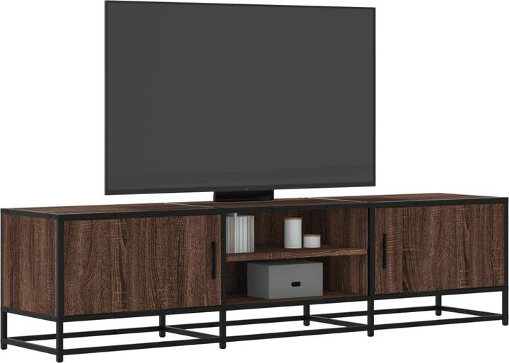 Actual product image vidaXL TV cabinet Lowboard TV cabinet TV table Brown oak look (160 x 35 x 41 cm)