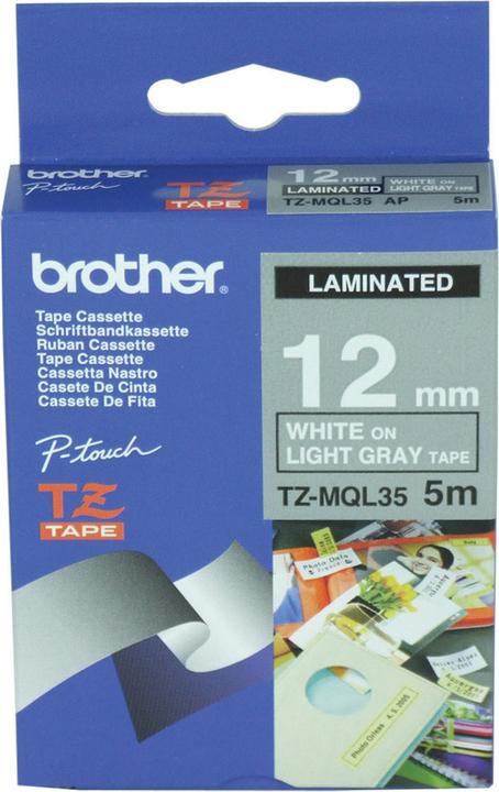 Produktbild Brother Tze-Mql35 (1.20 cm, Grau)
