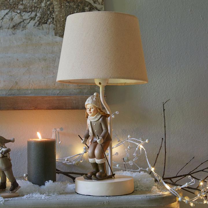 Produktbild Loberon Tischlampe Avirae creme/braun (E27)