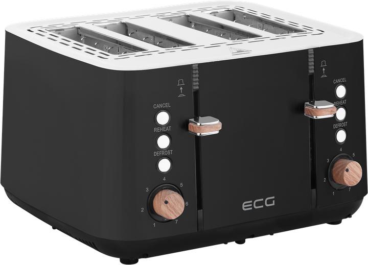 Immagine prodotto ECG ST 4768 Timber Tostapane nero, 4 scomparti per la tostatura, 7 livelli di intensità di