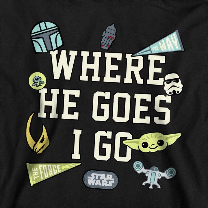 Produktbild Star Wars Where He Goes Badges Kapuzenpullover (128)