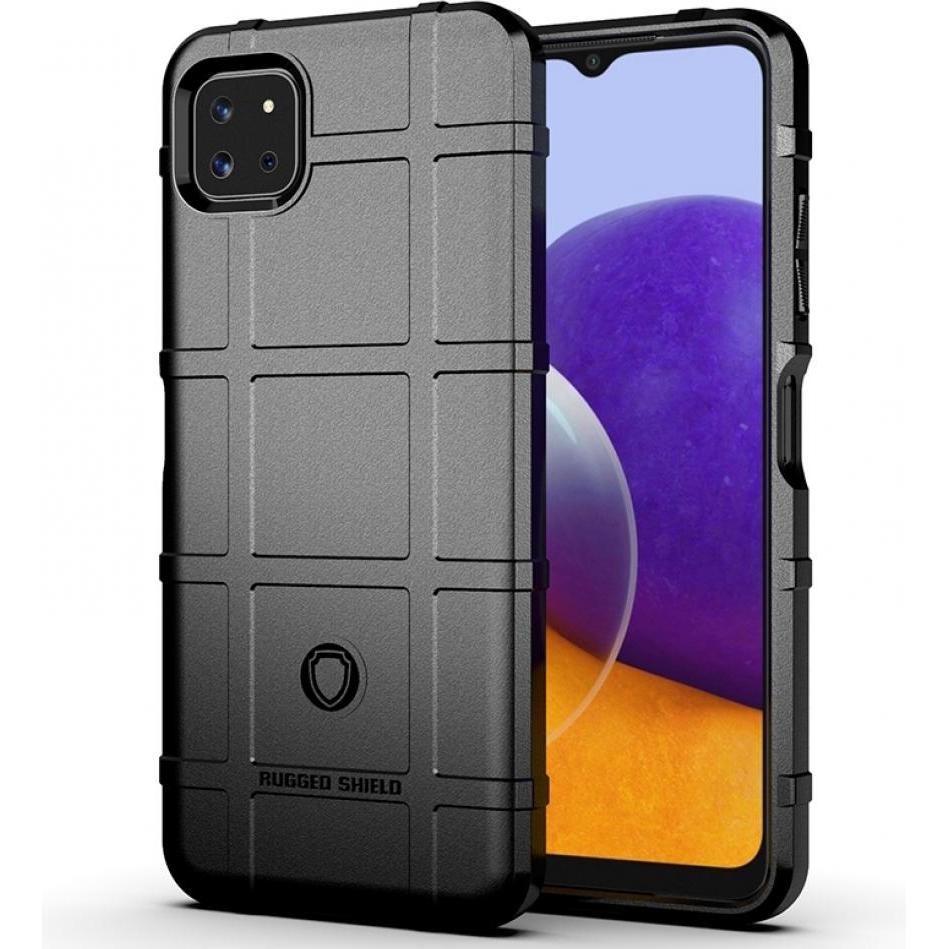 Screenguard Samsung Galaxy A22 5G Rugged Shield Hülle (Samsung Galaxy A22 5G), Smartphone Hülle, Schwarz