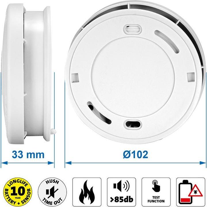 Actual product image ProPlus Smoke detector optical 9V