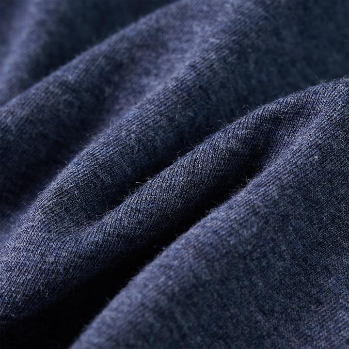 Immagine prodotto vidaXL Camicia da bambino a maniche lunghe blu scuro melange 128,Materiale: 100 (128)