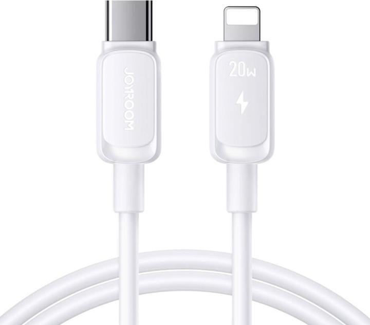 Actual product image Joyroom Color Series USB-C - Lightning Cable 20W, 1.2m - White (1.20 m, USB 2.0, 20 W)