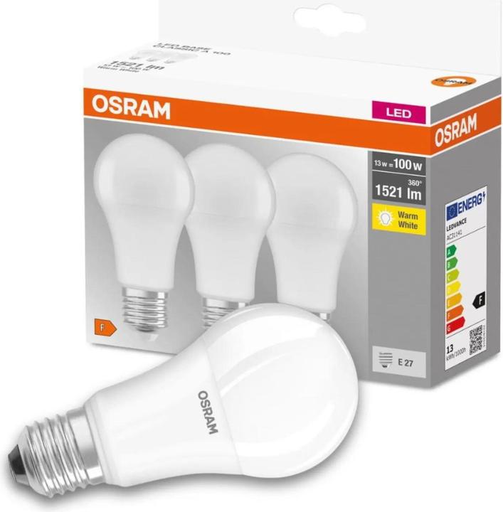 Produktbild Osram Led Base Classic A (E27, 1521 lm, 3 x)