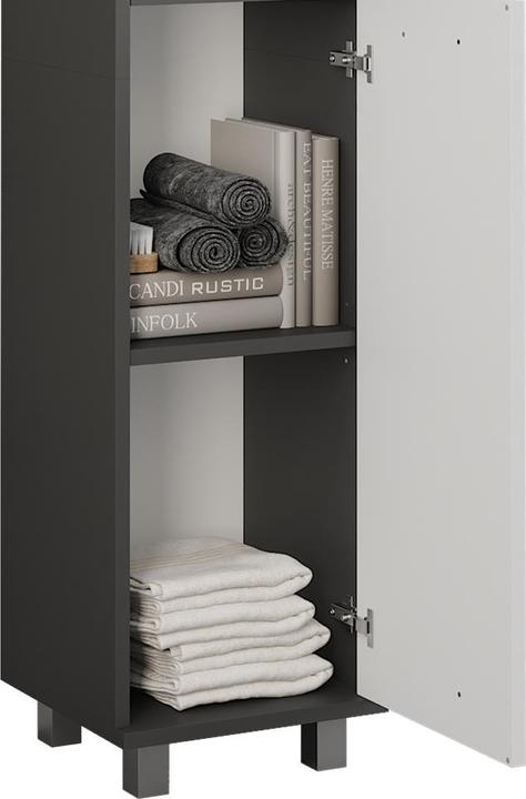Produktbild Vicco Hochschrank Ilias, Anthrazit/Weiss, 30.2 x 190 cm mit 2 Türen