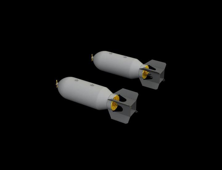 Actual product image Eduard US 1000lb bombs