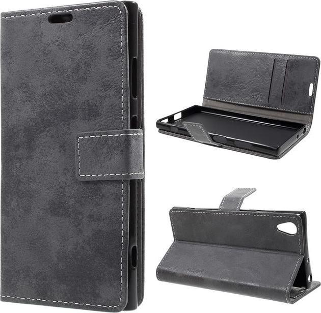 Image du produit MU Classic Couverture de livre en cuir au look vintage (Xperia XA1 Plus)