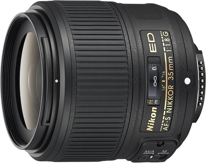 Nikon AF-S Nikkor 35mm f/1.8G and lens, black (Nital Card: 4 year warranty) (Full frame)