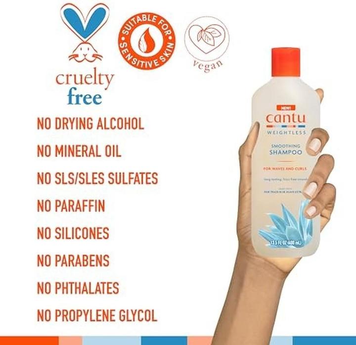 Actual product image Cantu Weightless Smoothing Shampoo 400ml (Liquid shampoo, 400 ml)
