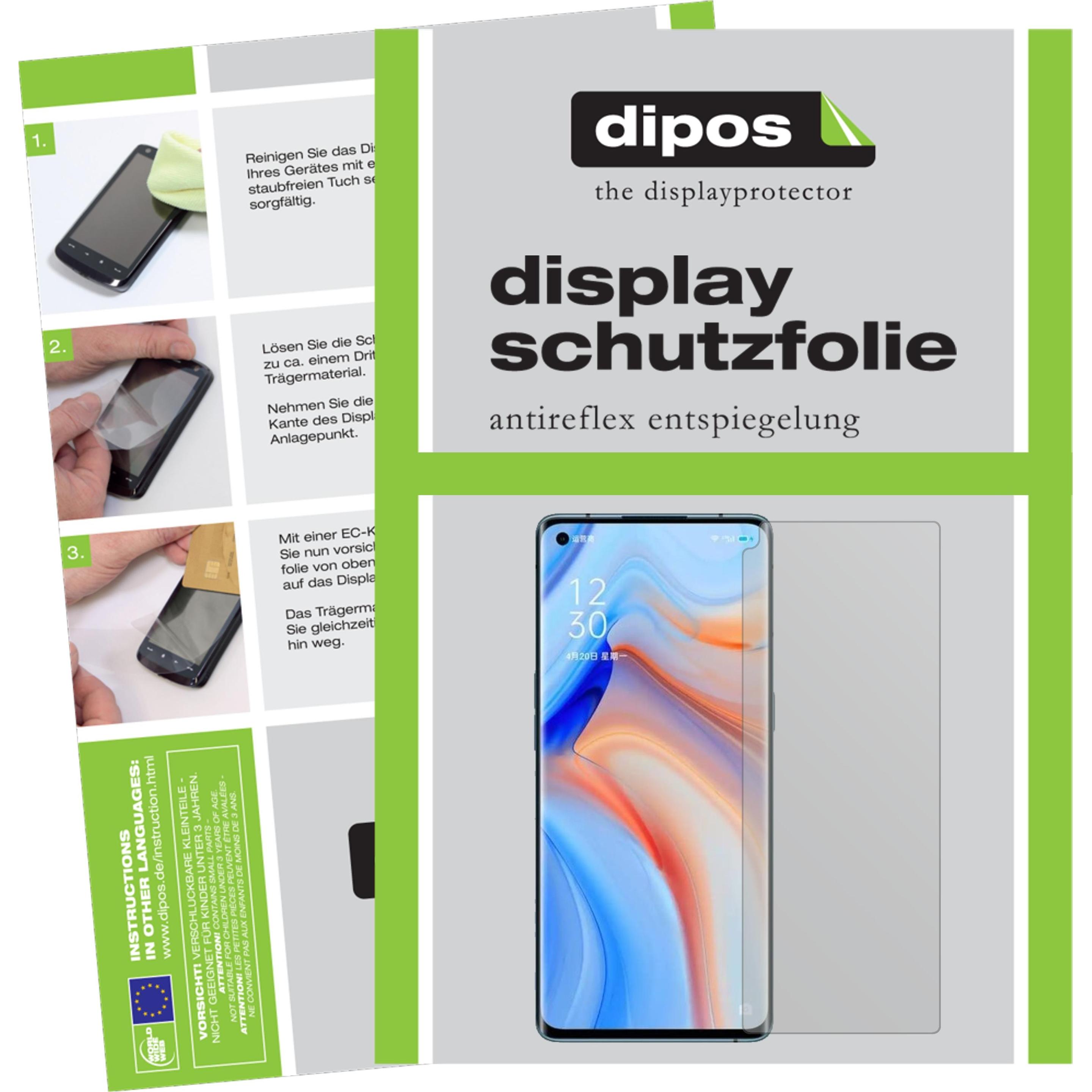 Dipos Displayschutzfolie Antireflex (5 Stück, Oppo Reno 4 Pro), Smartphone Schutzfolie, Transparent