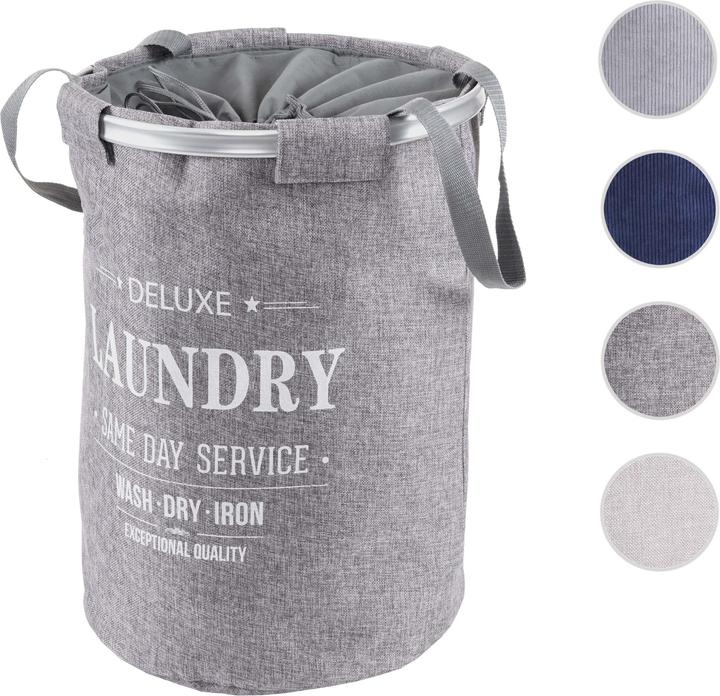 Actual product image Swisshandel24 Laundry Bin, Laundry Laundry Basket Laundry Bag Laundry Bin with Drawstring, Handle 55x39cm (65 l)