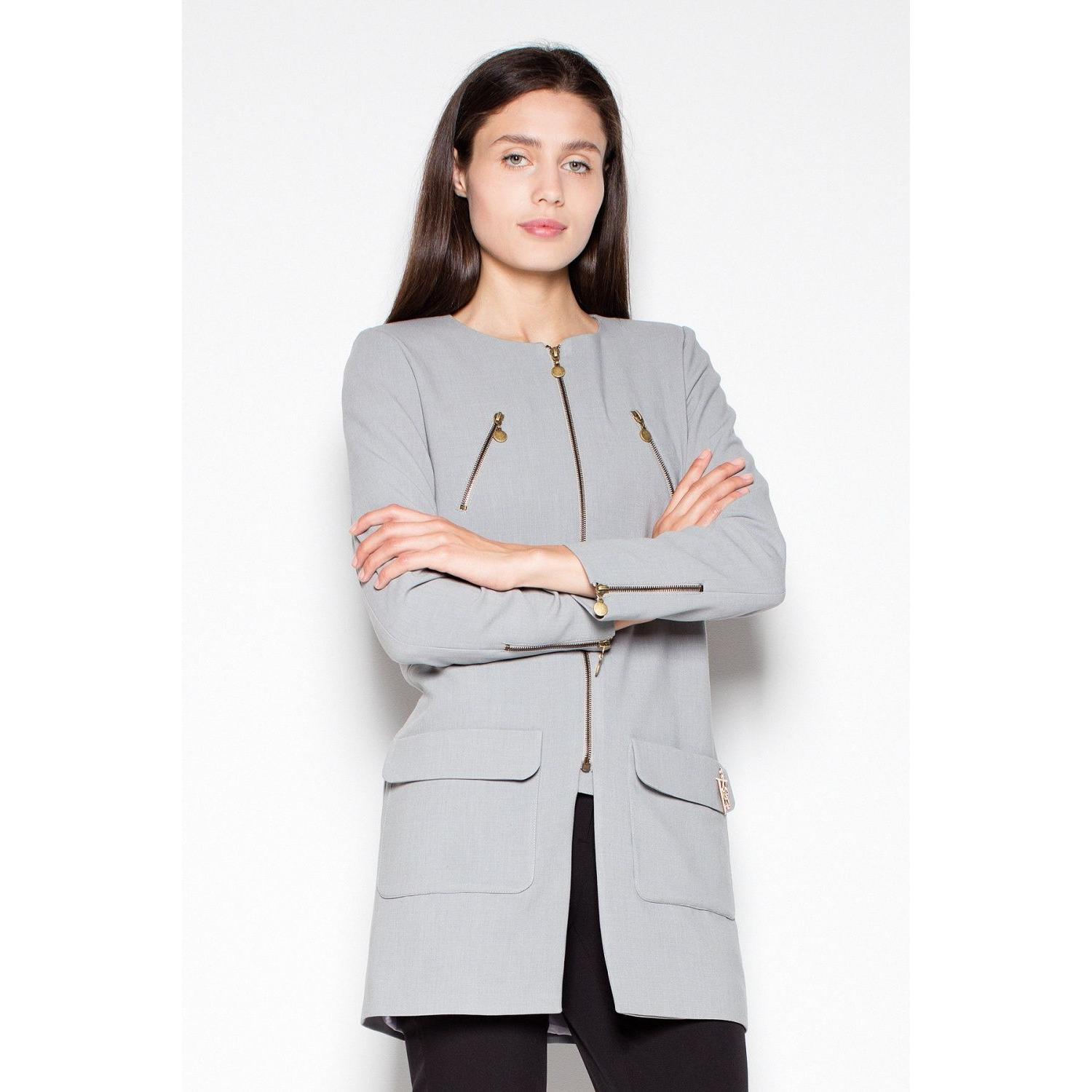 Venton, Jacke, Mantel model (S), Grau, S