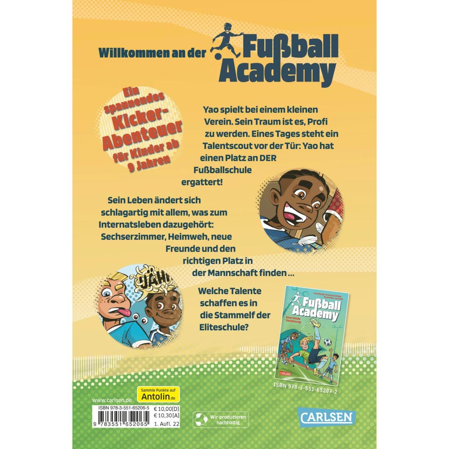 Thumbnail - Fussball Academy 1 Eine wichtige Entscheidung, Kinderbücher von Andreas Schlüter, Irene Margil, Jan Sasse