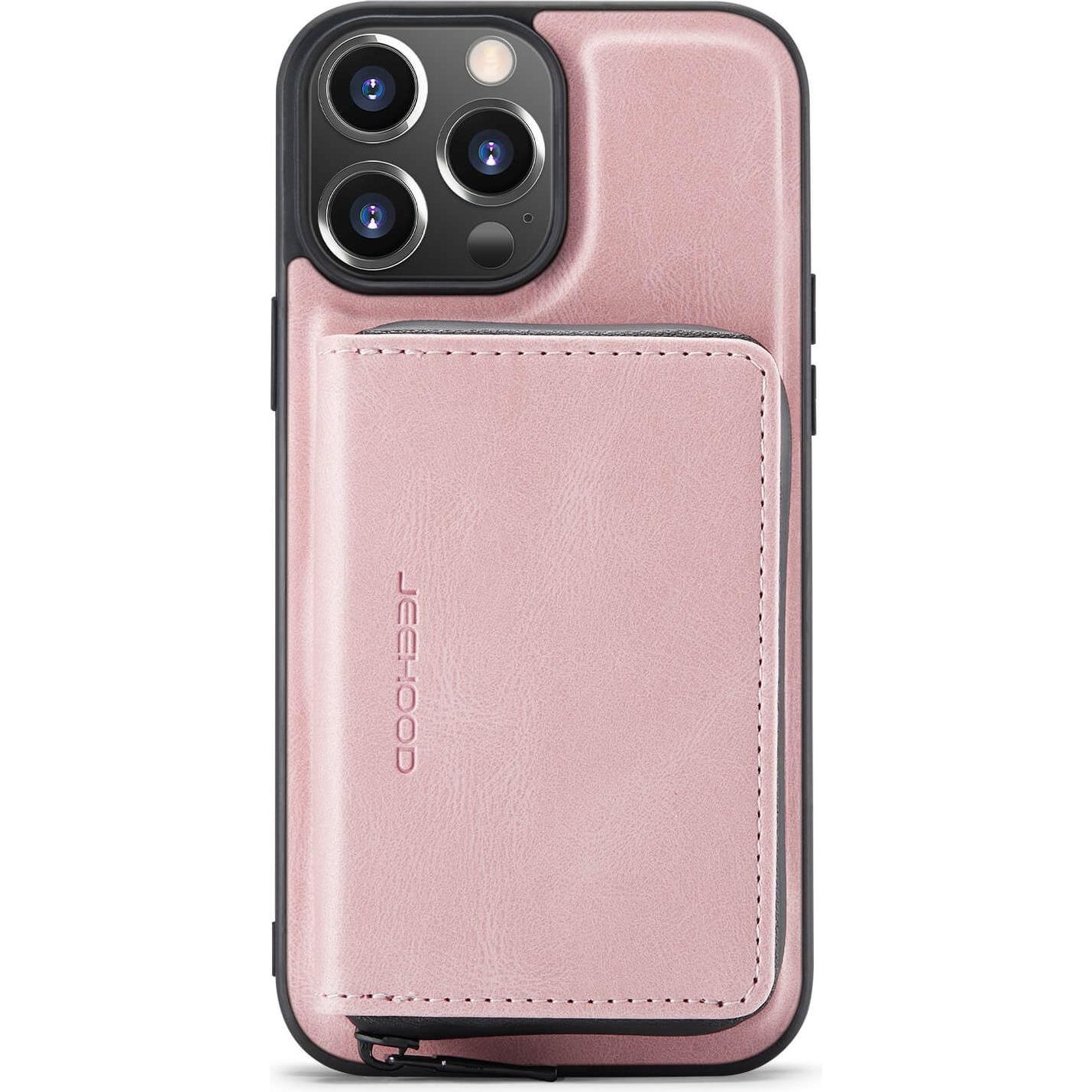 Thumbnail - Cover-Discount iPhone 14 Pro Max - Hülle mit Kreditkarten Etui rosa (Apple iPhone 14 Pro Max), Smartphone Hülle, Rosa